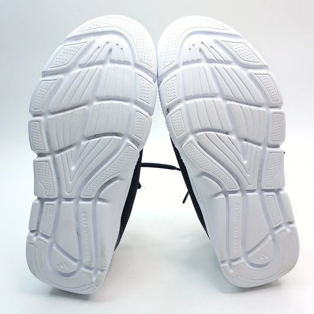 Adidas Cloudfoam Flex Laces Sneaker Men Size 10 Black White HQ4854